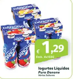 Roque Supermercados logurtes Liquidos Puro Danone promoção