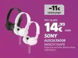 Radio Popular Sony auscultador MDRZX110APB promoção