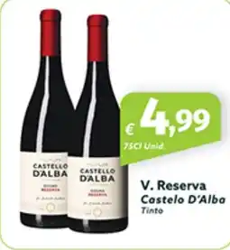 Roque Supermercados V. Reserva Castelo D'Alba Tinto promoção