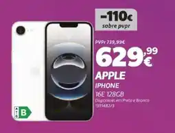 Radio Popular APPLE Iphone 16e 128gb promoção