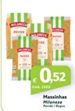 Roque Supermercados Massinhas Milaneza promoção
