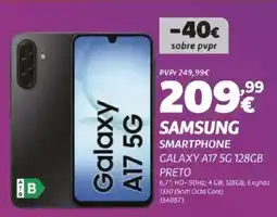 Radio Popular SAMSUNG Smartphone GALAXY A17 5G 128GB PRETO promoção