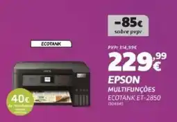 Radio Popular Epson multifunções ECOTANK ET-2850 promoção
