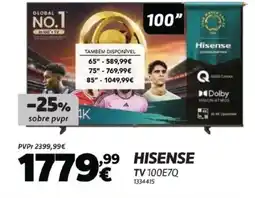 Radio Popular Hisense TV 100E7Q promoção