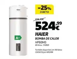 Radio Popular HAIER Bomba de calor HP80M5 promoção