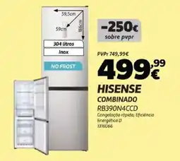 Radio Popular Hisense combinado RB390N4CCD promoção