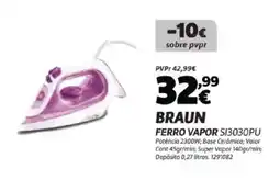 Radio Popular Braun ferro vapor S13030PU promoção
