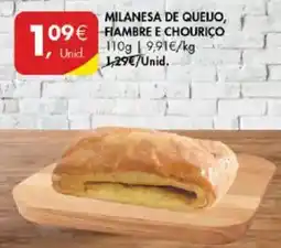 Pingo Doce Milanesa de queijo,fiambre e chourico promoção