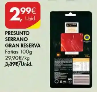 Pingo Doce Presunto serrano gran reserva promoção