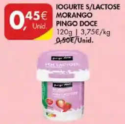 Pingo Doce Iogurte s/lactose morango pingo doce promoção