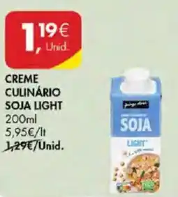 Pingo Doce Creme culinário soja light promoção