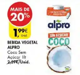 Pingo Doce Bebida vegetal alpro promoção
