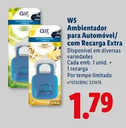 Lidl W5 Ambientador para Automóvel/ com Recarga Extra promoção