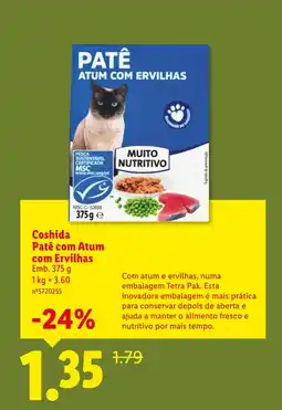 Lidl Coshida Patê com Atum com Ervilhas promoção