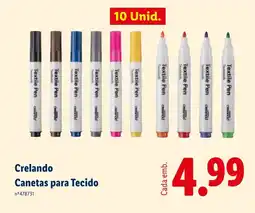 Lidl Crelando Canetas para Tecido promoção