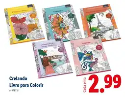 Lidl Crelando Livro para Colorir promoção