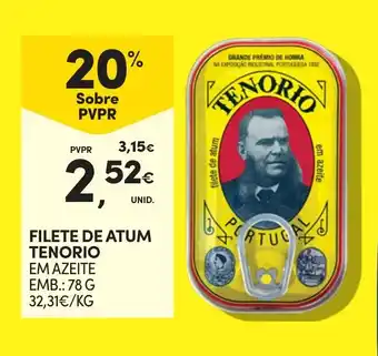 Continente Filete de atum tenorio em azeite promoção