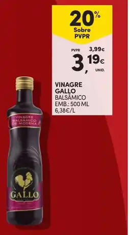 Continente Vinagre gallo balsamico promoção