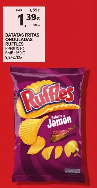 Continente Batatas fritas onduladas ruffles presunto promoção