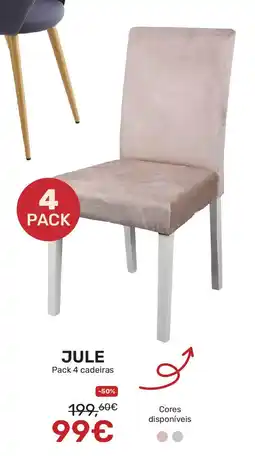 Homy Casa JULE Pack 4 cadeiras promoção