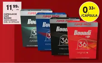 Continente Cápsulas de café buondi promoção
