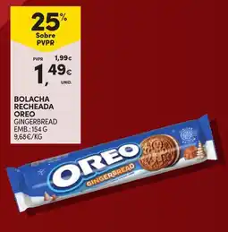 Continente Bolacha recheada oreo gingerbread promoção