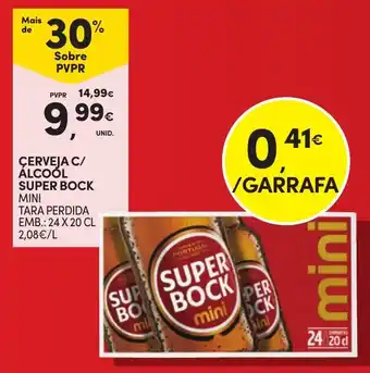 Continente Cerveja c/ alcoól super bock promoção