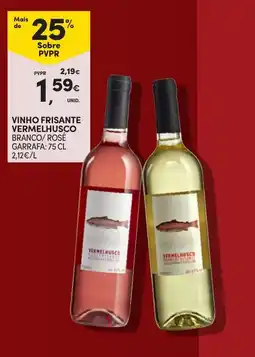 Continente Vinho frisante vermelhusco promoção