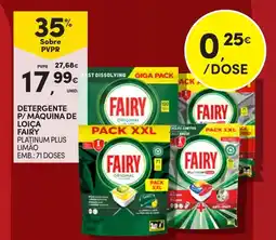 Continente Detergente p/máquina de loica fairy promoção