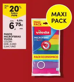 Continente Panos microfibras vileda promoção