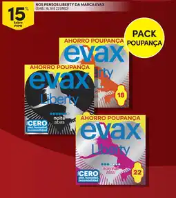 Continente Nos pensos liberty da marca evax promoção