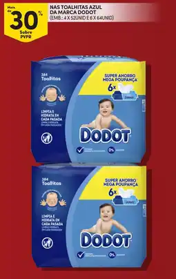 Continente Nas toalhitas azul da marca dodot promoção