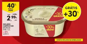 Continente Gelado carte d'or baunilha promoção