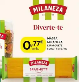 Spar Massa milaneza esparguete promoção