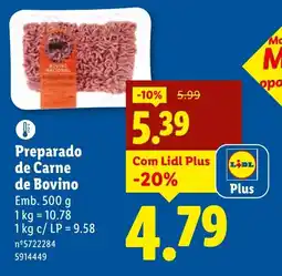 Lidl Preparado de Carne de Bovino promoção
