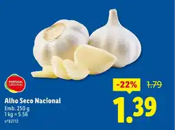 Lidl Alho Seco Nacional promoção
