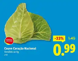 Lidl Couve Coração Nacional promoção