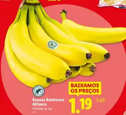 Lidl Banana Rainforest Alliance promoção
