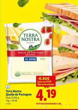 Lidl Terra Nostra Queijo de Pastagem promoção