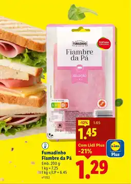 Lidl Fumadinho Fiambre da Pá promoção