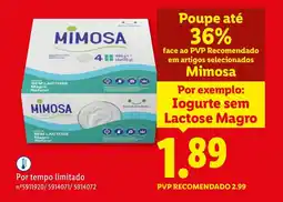 Lidl Por exemplo: Iogurte sem Lactose Magro promoção