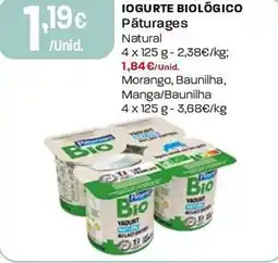 Intermarché Iogurte biológico pâturages promoção
