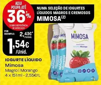 Intermarché Iogurte líquido Mimosa promoção