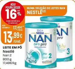 Intermarché Leite em pó Nestlé Nan 2 promoção