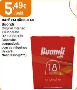 Intermarché Café em cápsulas Buondi promoção