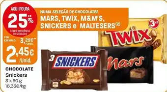 Intermarché Chocolate Snickers promoção