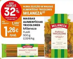 Intermarché Massas alimentícias tricolores Milaneza promoção