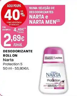 Intermarché Desodorizante roll on Narta Protection 5 promoção