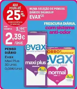Intermarché Penso diário Evax Maxi Plus promoção