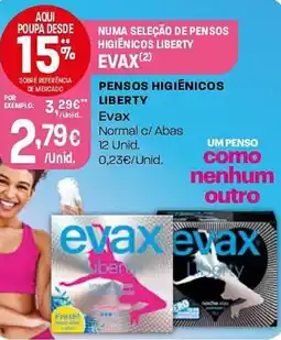 Intermarché Pensos higiénicos liberty Evax promoção